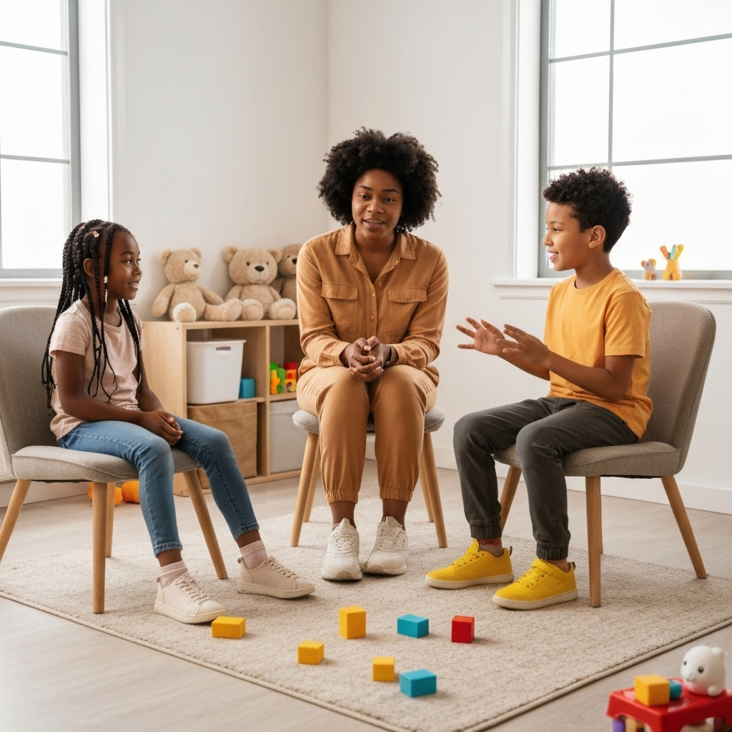 Children receiving therapeutic support